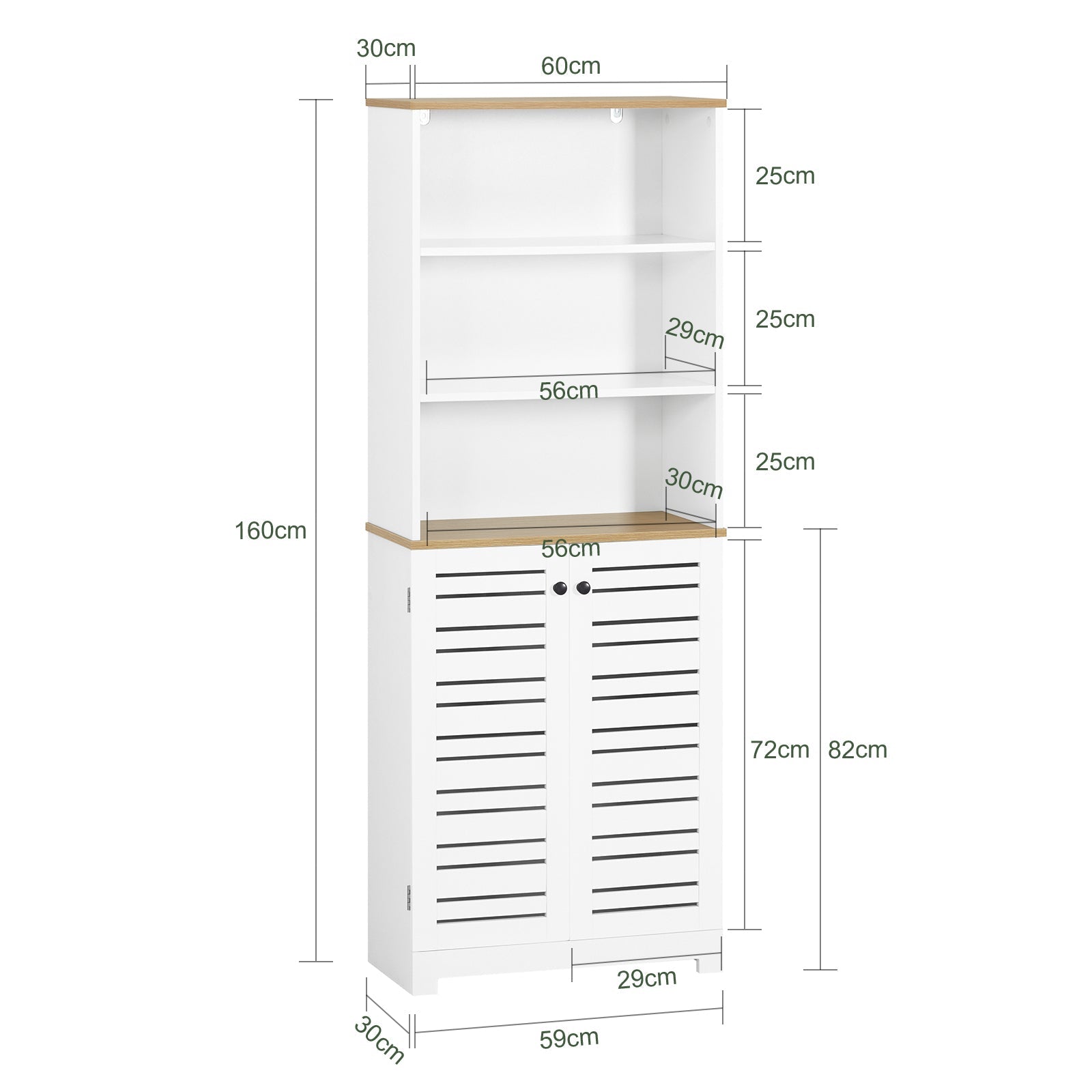Mobile Bagno Mobile Cucina Mobile Studio Armadio Alto Colonna Scaffale BZR44-W