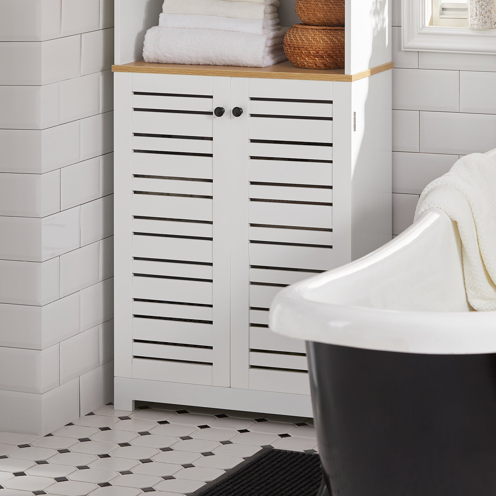 Mobile Bagno Mobile Cucina Mobile Studio Armadio Alto Colonna Scaffale BZR44-W