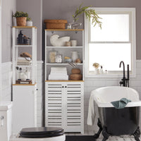 Mobile Bagno Mobile Cucina Mobile Studio Armadio Alto Colonna Scaffale BZR44-W