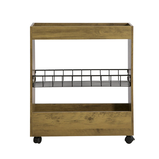 Carrellino Salvaspazio Carrello Cucina Organizzatore Bagno Mobiletto Bagno Salvaspazio Legno BZR46-N