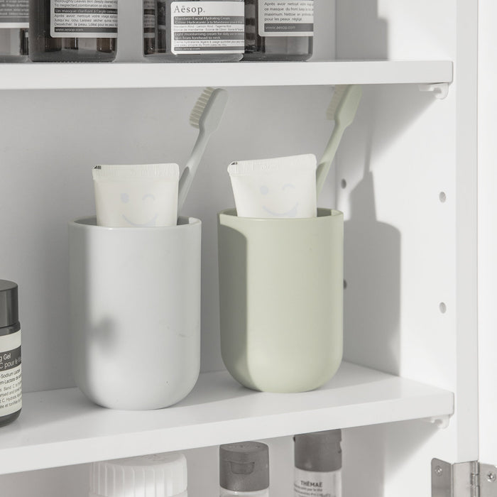 Armadietto pensile per Bagno o Cucina Mobiletto Bagno Pensile Bagno Pensile Cucina Mobilletto Bagno Parete Bianco BZR55-W