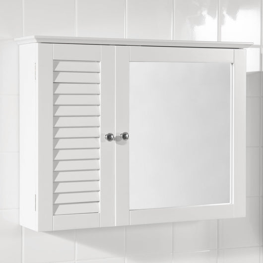 Armadietto pensile per Bagno o Cucina Mobiletto Bagno Pensile Bagno Pensile Cucina Mobilletto Bagno Parete Bianco BZR55-W