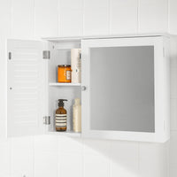 Armadietto pensile per Bagno o Cucina Mobiletto Bagno Pensile Bagno Pensile Cucina Mobilletto Bagno Parete Bianco BZR55-W