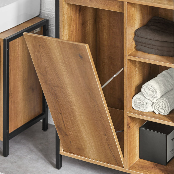 Mobile lavanderia con sacchi portabiancheria pieghevoli, Portabiancheria, Mobile bagno, Stile vintage, 60x30x90cm BZR65-PF SoBuy