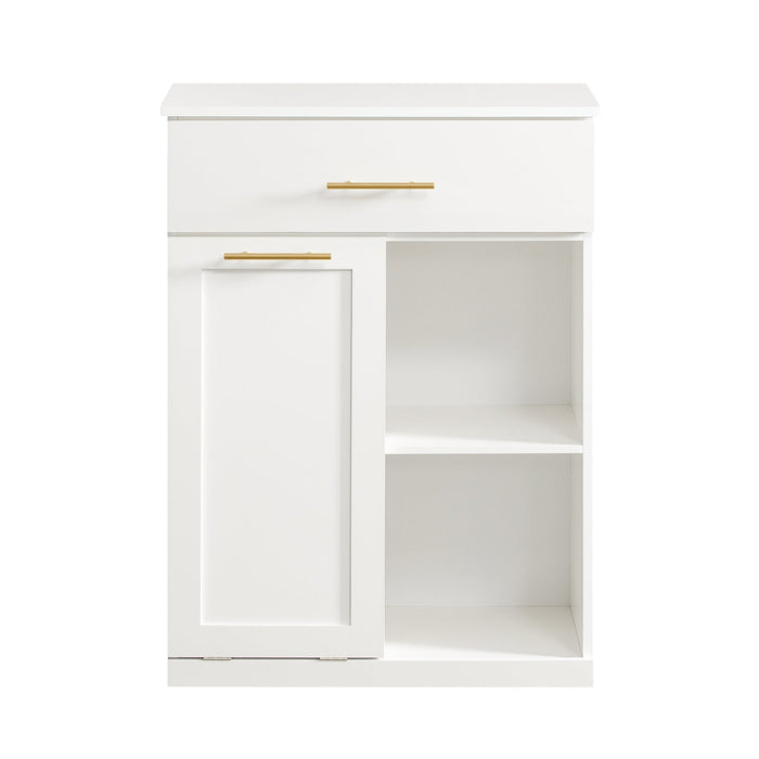 Armadio portabiancheria con sacca Portabiancheria pieghevole Mobile da bagno con 1 cassetto Bianco 66x37x95cm BZR66-W SoBuy