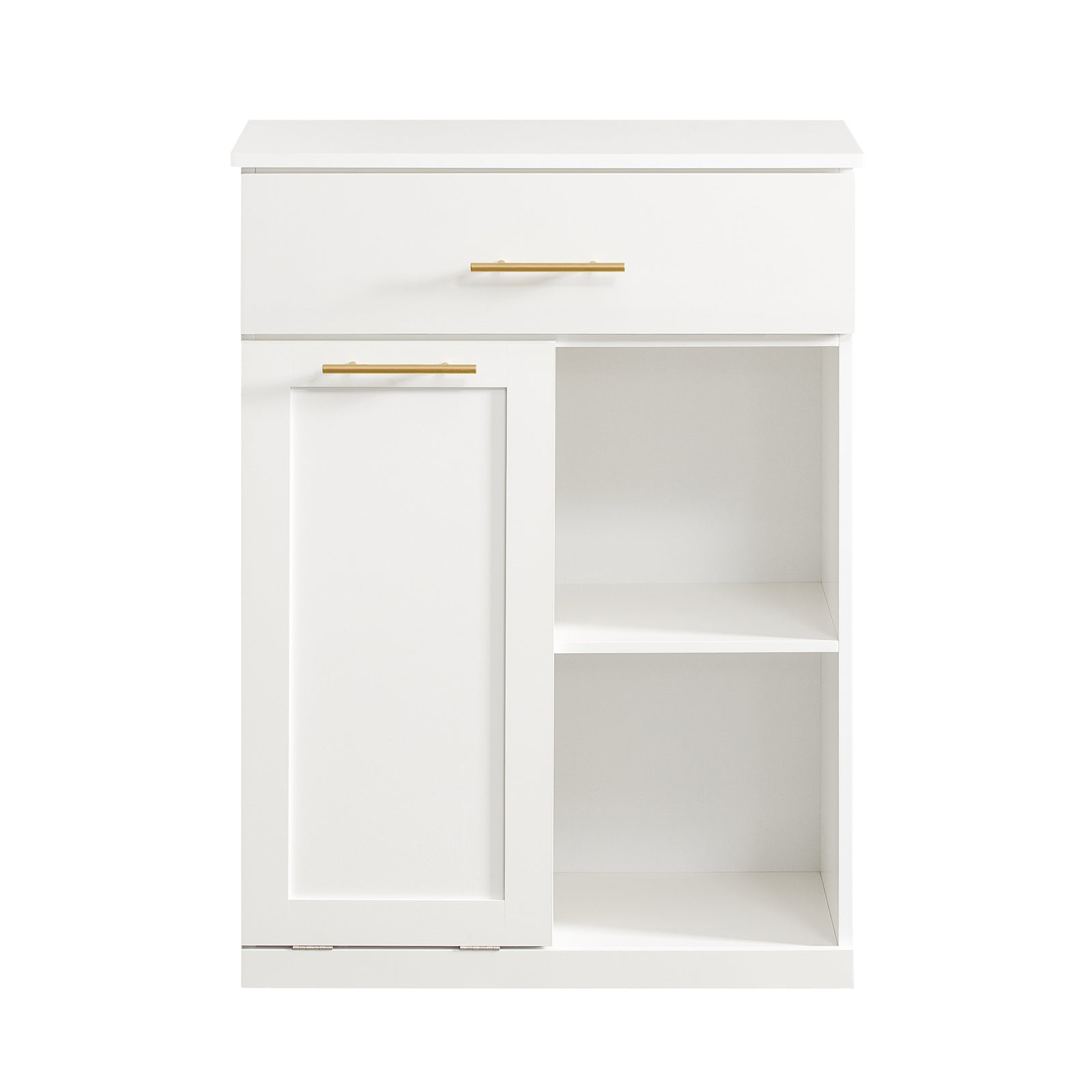 Armadio portabiancheria con sacca Portabiancheria pieghevole Mobile da bagno con 1 cassetto Bianco 66x37x95cm BZR66-W SoBuy