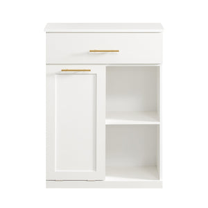 Armadio portabiancheria con sacca Portabiancheria pieghevole Mobile da bagno con 1 cassetto Bianco 66x37x95cm BZR66-W SoBuy