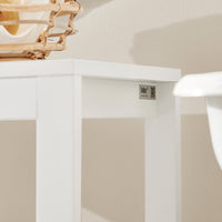 SoBuy Mobiletto portabiancheria per bagno Mobile porta biancheria con cesto Biancheria sporca Bianco 42x30x90cm BZR67-W