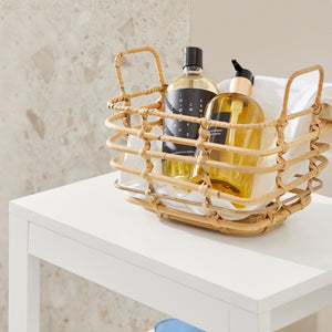 SoBuy Mobiletto portabiancheria per bagno Mobile porta biancheria con cesto Biancheria sporca Bianco 42x30x90cm BZR67-W