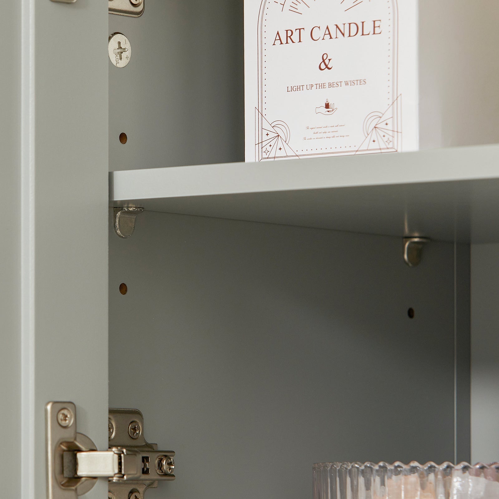 SoBuy Mobile sottolavabo con anta scorrevole Mobile bagno Mobile lavabo Grigio chiaro 60x30x60cm BZR69-HG