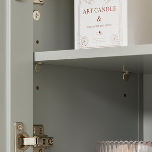 SoBuy Mobile sottolavabo con anta scorrevole Mobile bagno Mobile lavabo Grigio chiaro 60x30x60cm BZR69-HG