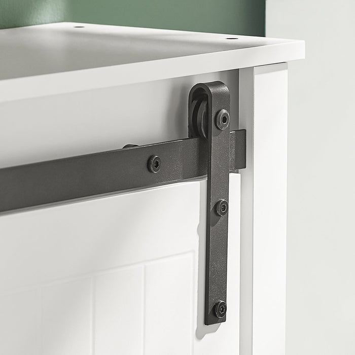 Armadietto pensile per bagno, Pensile con anta scorrevole, Mobiletto della cucina, Bianco, 68x20x48 cm, BZR71-W SoBuy