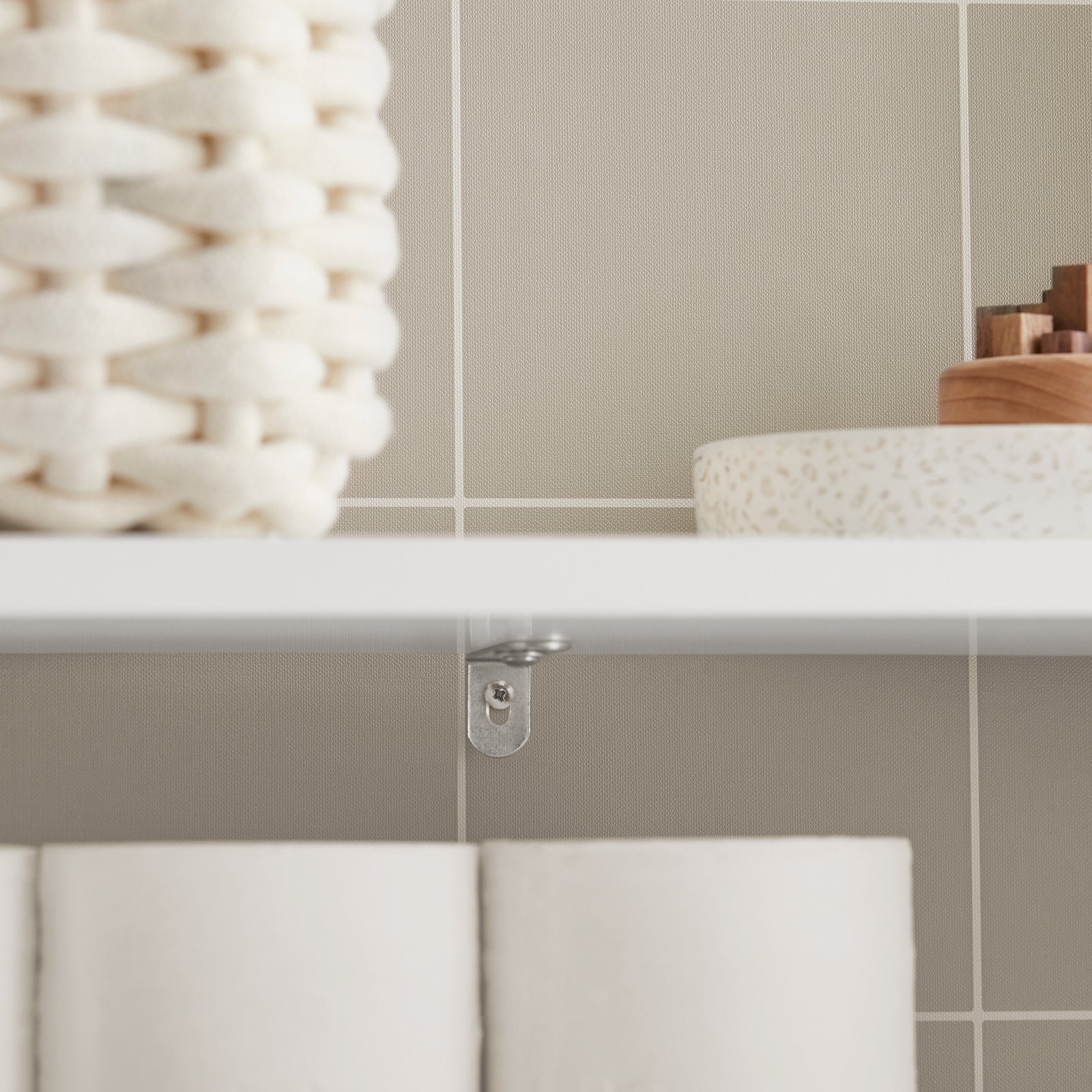 Mensola Salvaspazio con 2 cestelli grigi estraibili Mobiletto da bagno Bianco 20x60x70cm BZR83-W SoBuy