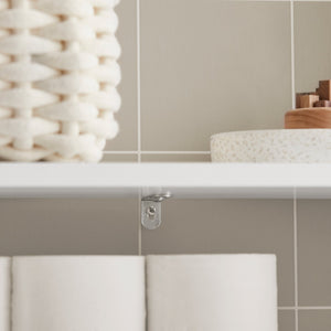 Mensola Salvaspazio con 2 cestelli grigi estraibili Mobiletto da bagno Bianco 20x60x70cm BZR83-W SoBuy