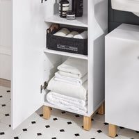 Mobile Bagno Salvaspazio Mobile Alto Colonna Bagno Angolare Bianco 34x30x170cm BZR91-W SoBuy