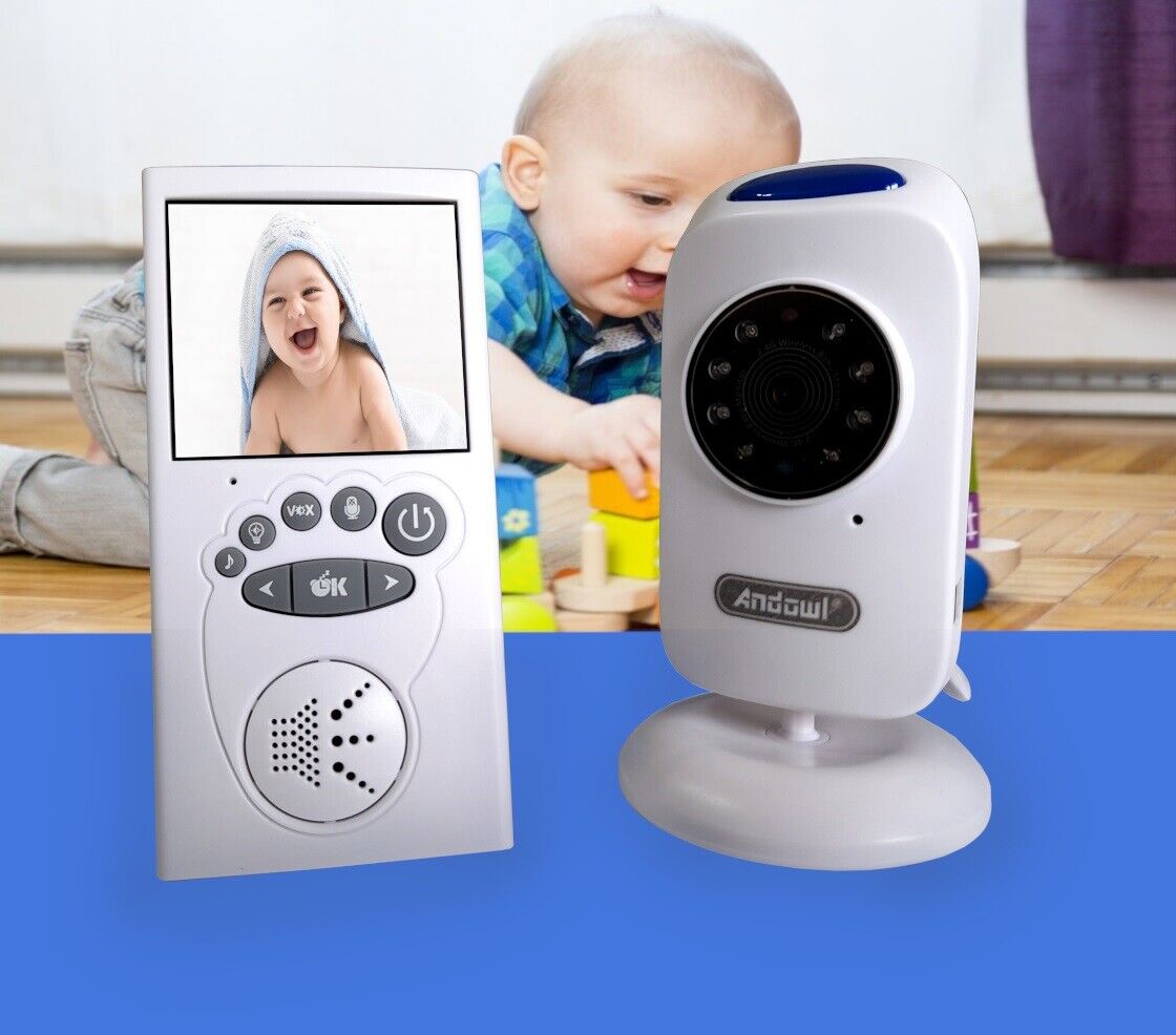Baby monitor wireless controllo bambino audio video visione notte display Q-A130