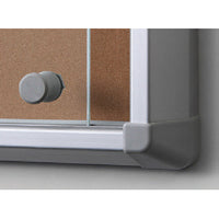 Bacheca per INTERNI in sughero Ufficio ante scorrevoli 6 x A4