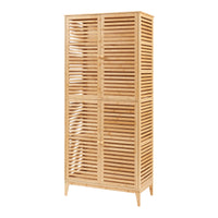 Armadio Alto Raurgela Multiuso Mobile da Terra per Bagno Cucina 180 x 80 x 40 cm - Bambù Naturale [en.casa]