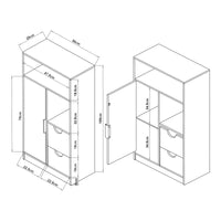 Armadio da Bagno Namsskogan 100x50x25 cm effetto Legno Intarsiato color Noce [en.casa]