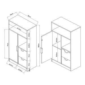 Armadio da Bagno Namsskogan 100x50x25 cm effetto Legno Intarsiato color Noce [en.casa]