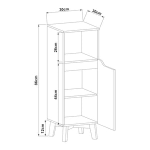 Armadietto da Bagno Overath 86 x 30 x 30 cm [en.casa]