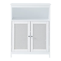 Armadietto da Bagno Karlsøy con Ante e Scomparto - Bianco [en.casa]