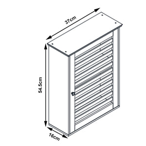 Armadietto da Parete per Bagno Järfälla 55x37x16 cm Bambù Naturale [en.casa]