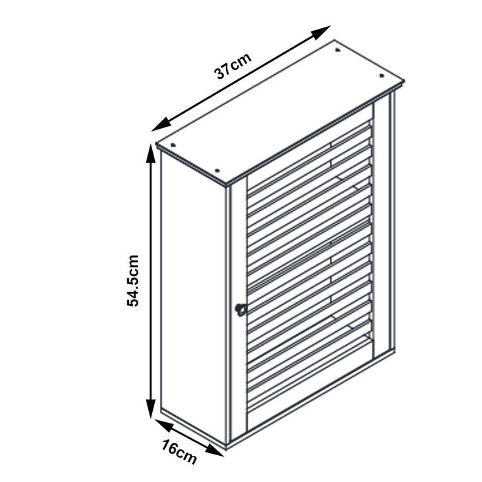 Armadietto da Parete per Bagno Järfälla 55x37x16 cm Bambù Naturale [en.casa]