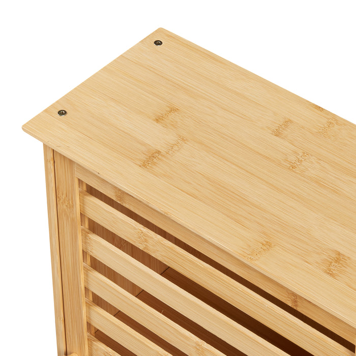 Armadietto da Parete per Bagno Järfälla 55x37x16 cm Bambù Naturale [en.casa]