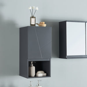 Armadietto Pensile da Bagno Overath 60x30x30 cm Grigio [en.casa]