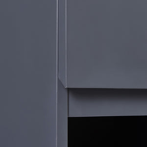 Armadietto Pensile da Bagno Overath 60x30x30 cm Grigio [en.casa]