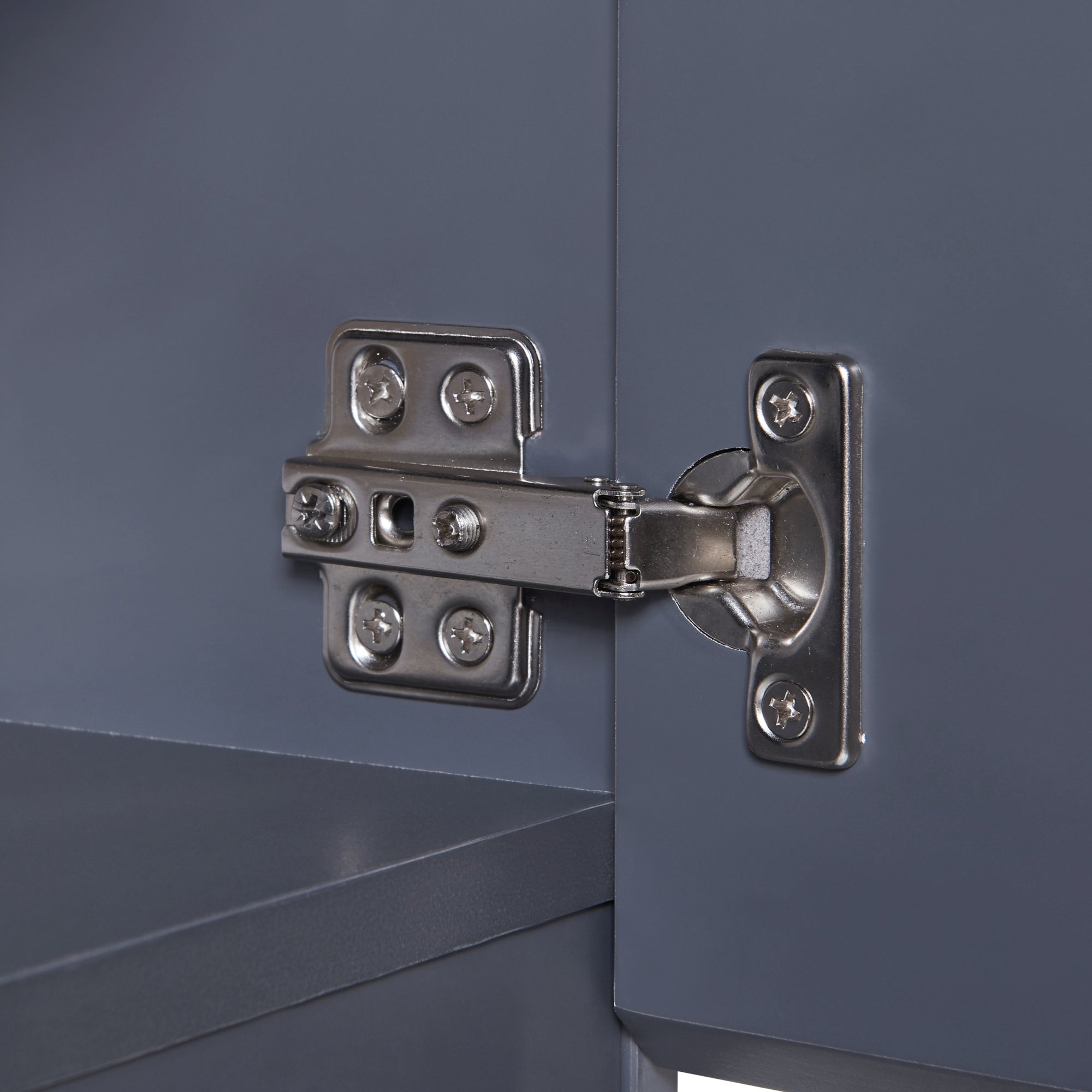 Armadietto Pensile da Bagno Overath 60x30x30 cm Grigio [en.casa]