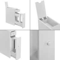 Armadietto da Bagno Kihniö con Cassetti e Scomparti Estraibili - Bianco [en.casa]