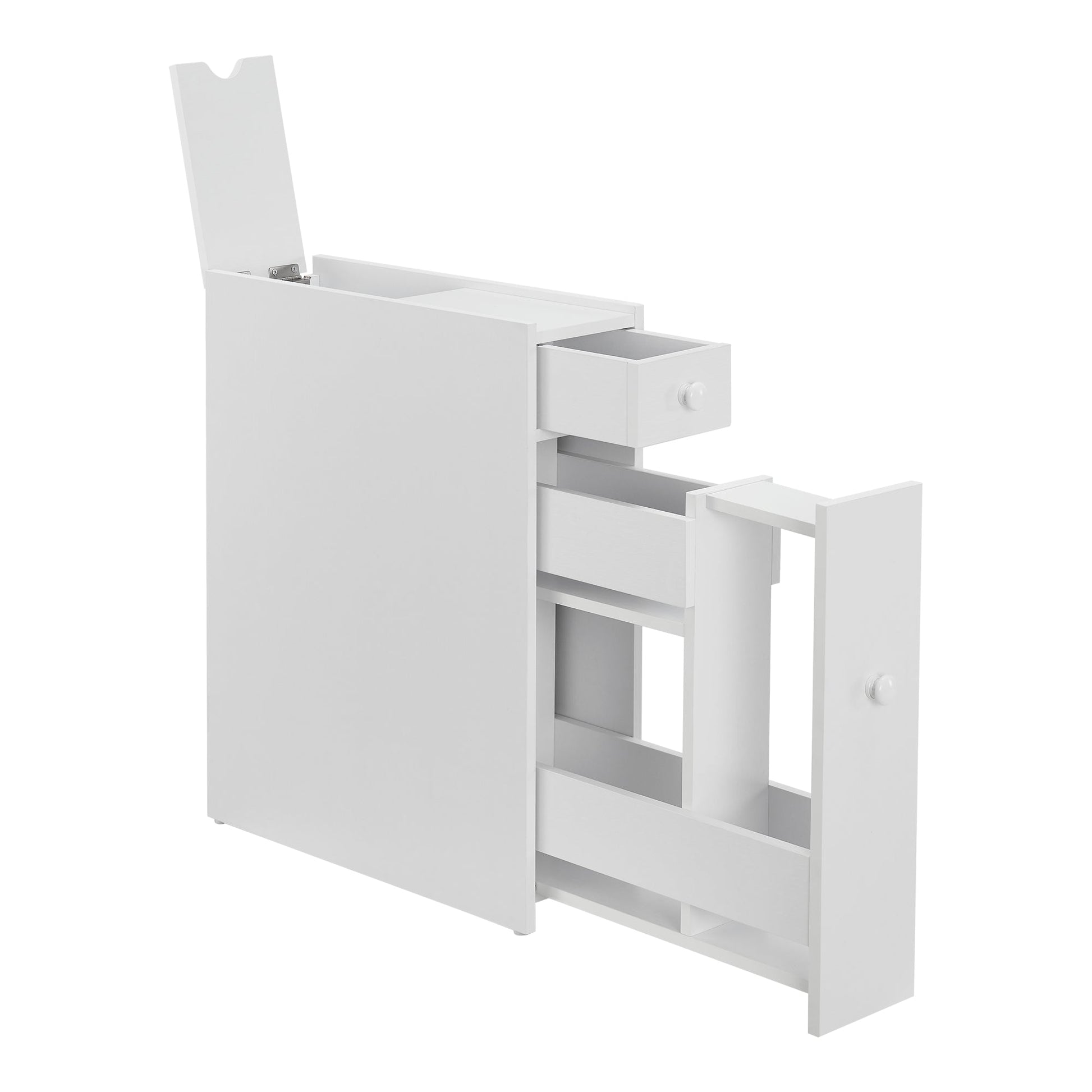 Base bagno 58 x 16 x 48 cm con 2 cassetti bianco 03_0007664