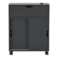 Mobile bagno 67 x 52 x 17 cm con ante scorrevoli grigio scuro 03_0006852