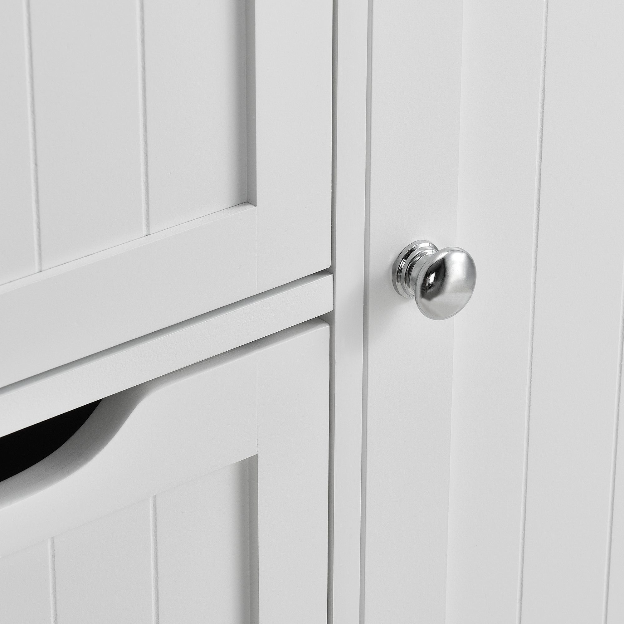 Mobile da Bagno Waterford con 4 Cassetti e 3 Scomparti 81 x 55 x 30 cm - Bianco [en.casa]