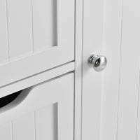 Mobile da Bagno Waterford con 4 Cassetti e 3 Scomparti 81 x 55 x 30 cm - Bianco [en.casa]