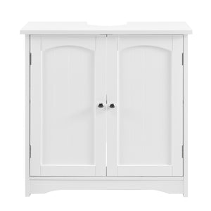 Mobile Sottolavabo da Terra con 2 Ante e Ripiano 60 x 60 x 30 cm - Bianco [en.casa]