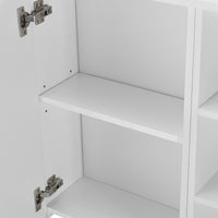 Armadietto da Muro Harstad per Bagno con Specchio Anta e Ripiani Laterali 64x80x20 cm - Bianco [en.casa]