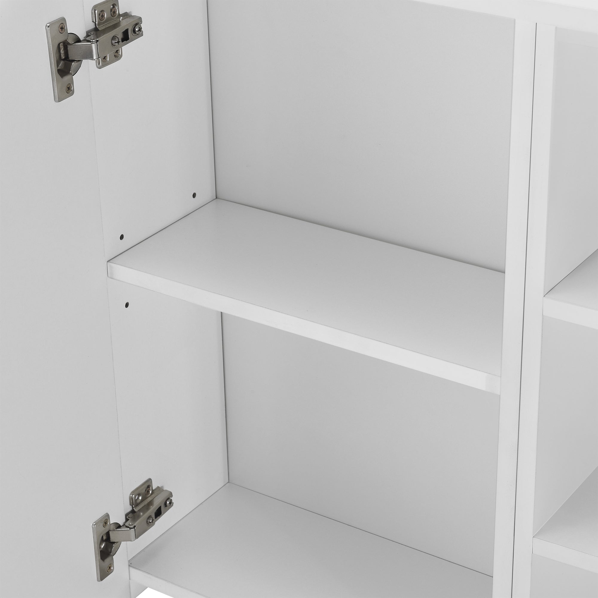 Armadietto da Muro Harstad per Bagno con Specchio Anta e Ripiani Laterali 64x80x20 cm - Bianco [en.casa]