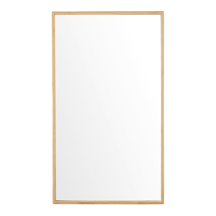 Armadietto Pensile da Bagno 'Ikorfat' Mobile in Bambù con Anta a Specchio e 2 Ripiani [en.casa]