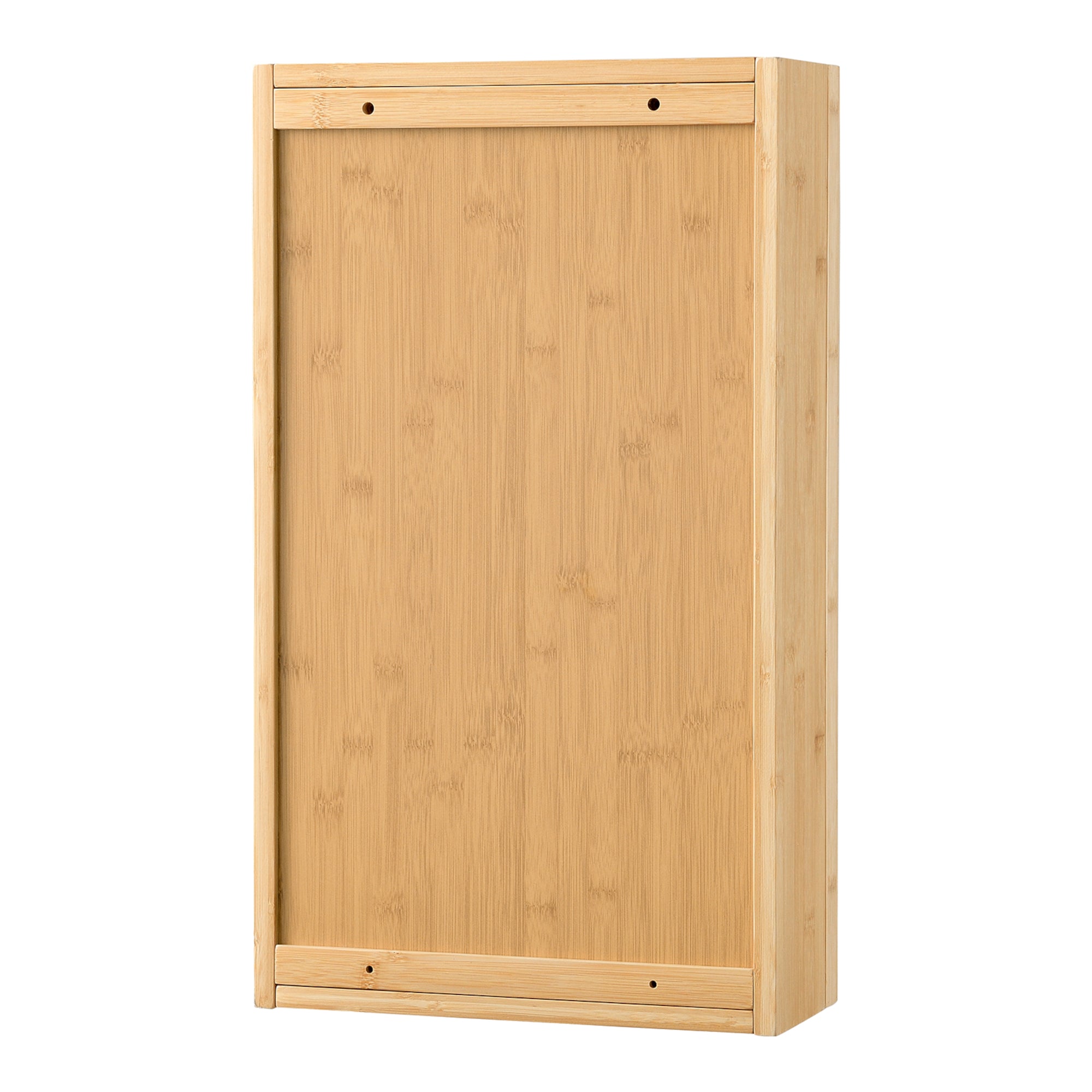 Armadietto Pensile da Bagno 'Ikorfat' Mobile in Bambù con Anta a Specchio e 2 Ripiani [en.casa]