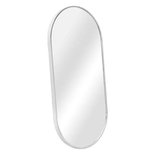 Specchio da Parete 'Corato' 40 x 80 cm Fissaggio Verticale/Orizzontale - color Argento [en.casa]