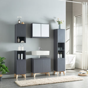 Set Mobili da Bagno Overath Arredo Completo 5 Elementi [en.casa]