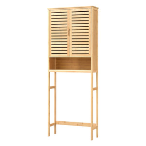 Mobile Contenitore Geta Scaffale Sopra WC 170 x 66 x 23 cm - Bambù Naturale [en.casa]