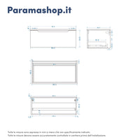 Cassettone scorrevole 90cm bianco opaco chiusura soft-close | Bako