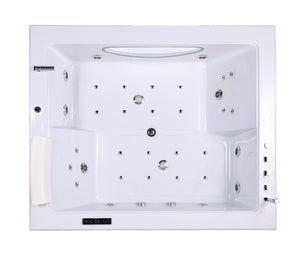 Vasca idromassaggio doppia pompa bianca 178 X 147 cm 33 getti – Bali