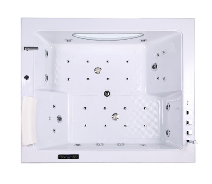 Vasca idromassaggio doppia pompa bianca 178 X 147 cm 33 getti – Bali