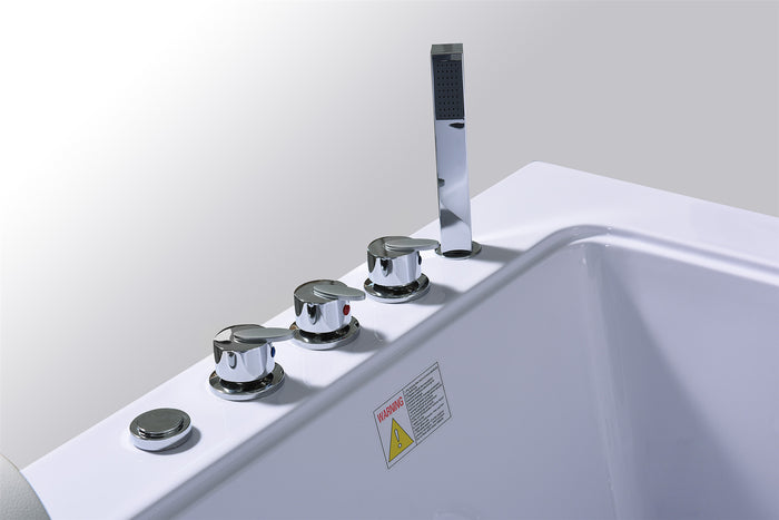 Vasca idromassaggio doppia pompa bianca 178 X 147 cm 33 getti – Bali