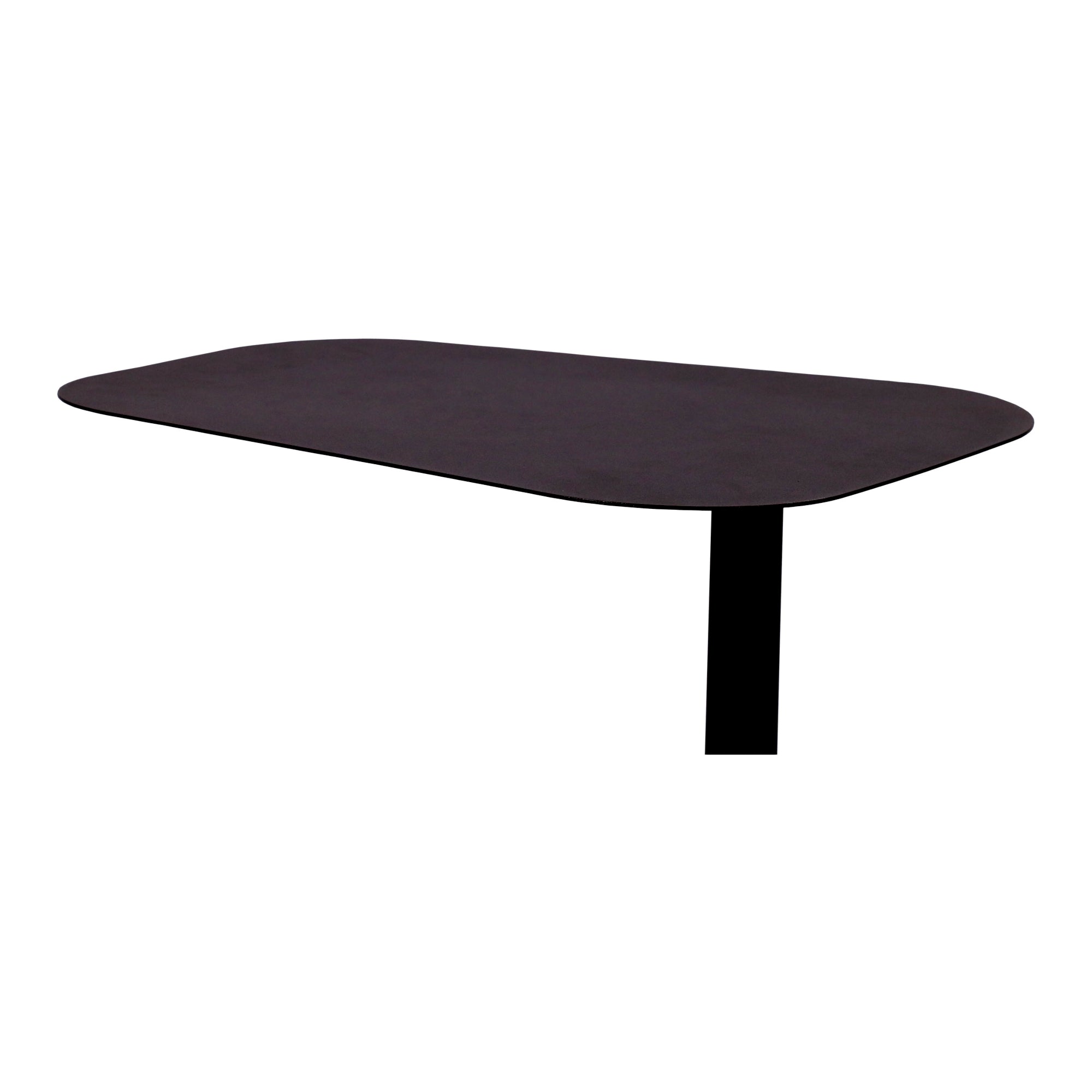 Tavolino Laterale da Divano Nastätten Metallo Piano Trapezoidale - Nero opaco [en.casa]